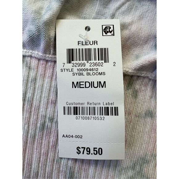 NWT! INC International Concepts Sybil Blooms Floral Cropped Cardigan Sweater M - Picture 7 of 10